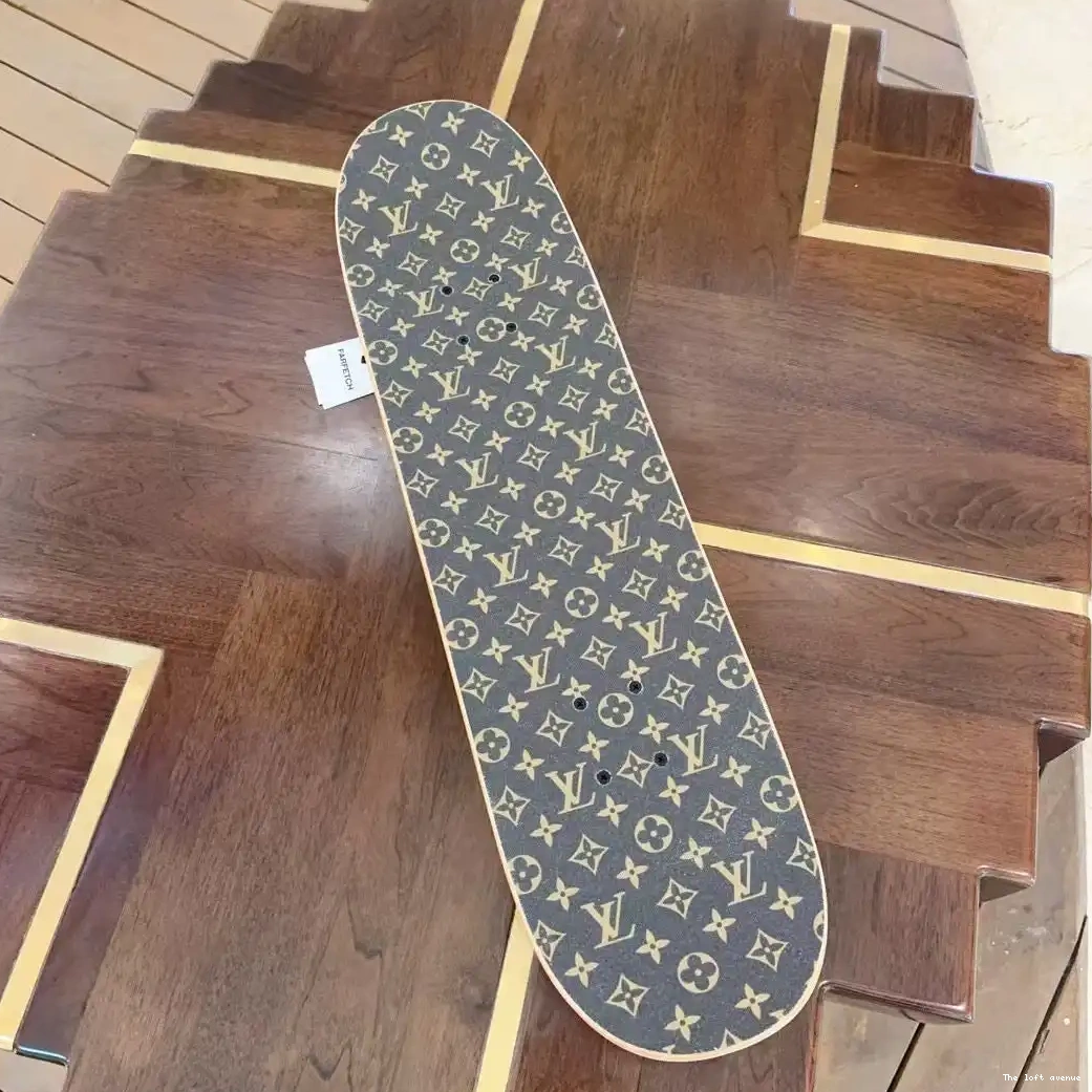 BROWN SKATEBOARD LV MONOGRAM CUSTOM 0506